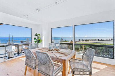 Santa Cruz Coastal Luxury Beach Home Pleasure Point Ocean View Dining Room