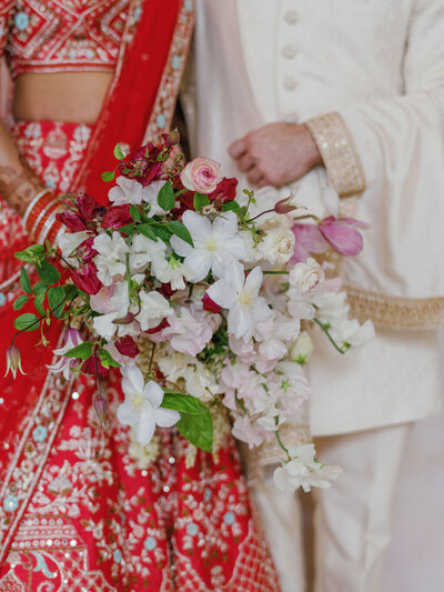 Bride, Groom, and Bouquet Detail | Nicole Chapman Design
