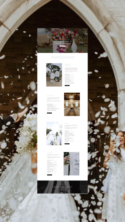 Affordable Website Design for a business in the wedding & event industry Warrnambool.