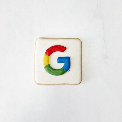 google logo iced on cookie