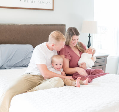 family with newborn taken by raleigh maternity photographer