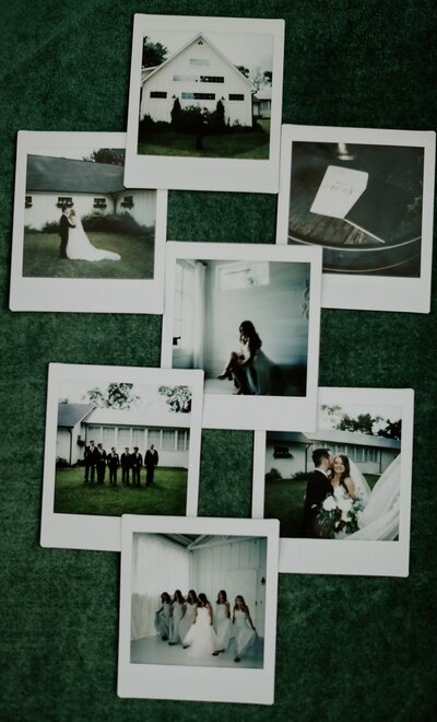 Wedding Day Polaroids at The Rosemary Barn