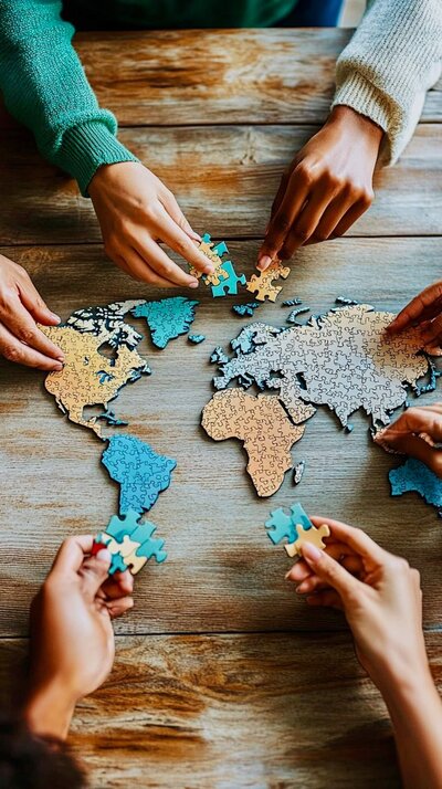 A Collaborative Journey represented by a puzzle