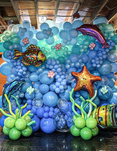 ocean balloon wall
