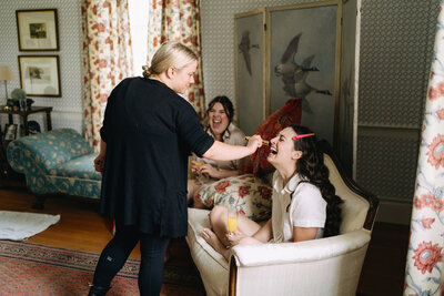 Candid documentary wedding photo at Wadsworth Homestead in Geneseo NY