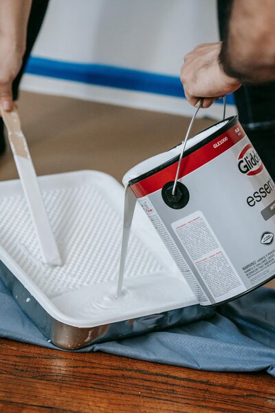 Interior painting being poured