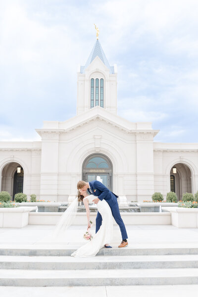 bright light and airy wedding photo of engaged couple