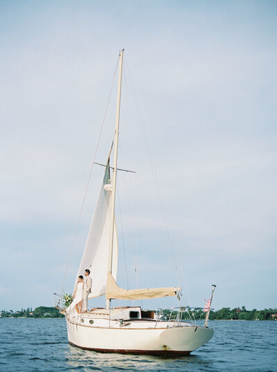 Bride and groom at their Miami Wedding