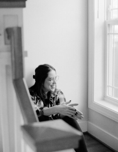 woman smiling
