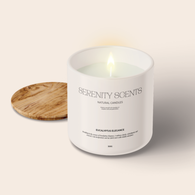 Minimalistic yet elegant candle brand packaging design