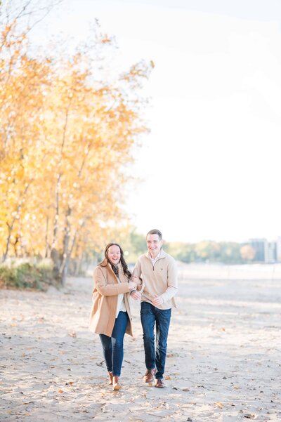 Chicago beach engagement session