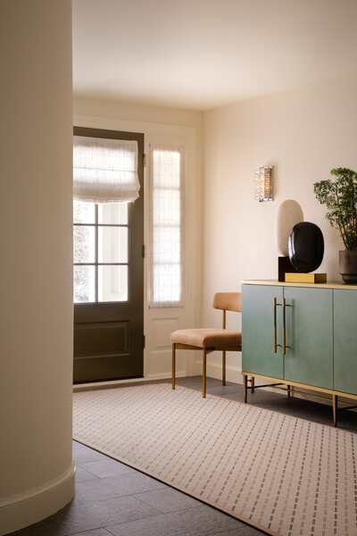 Moody entry way with light