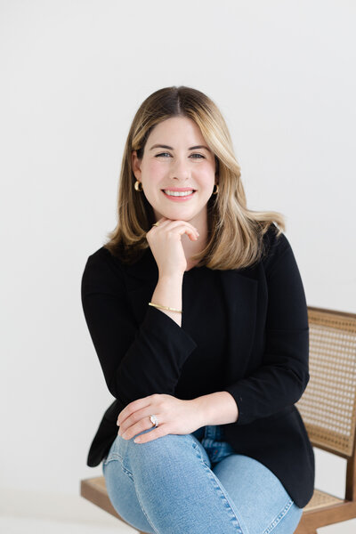 A brand headshot in home studio