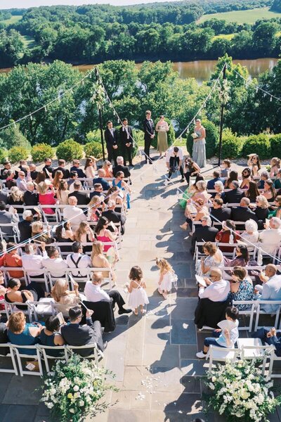 Elegant outdoor wedding ceremony in Virginia, photographed by Chantel Cruz with full-day wedding coverage