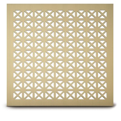 Architectural Grille Maltese Perforated Grilled Unlacquered Brass