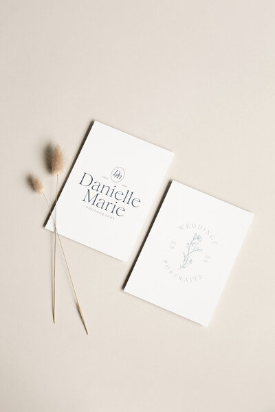 Mockup of branding for photographer by Palme Design Co