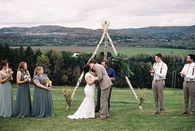 35mm film wedding photography ceremony