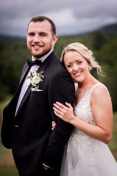 Romantic black and white wedding with gold accents