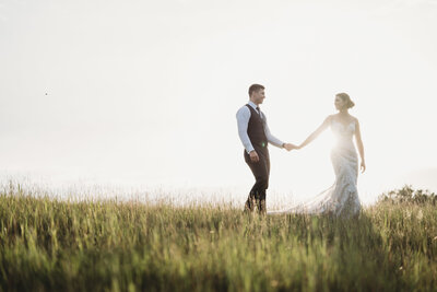 Sunset bridal Portraits Thornberry Creek