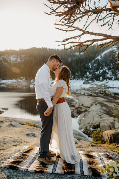man and woman hugging