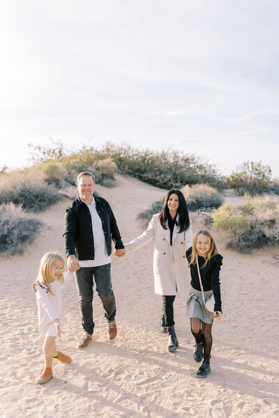 Vanessa with her husband and two daughters