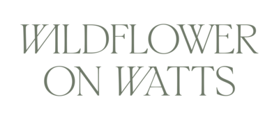 Wildflower On Watts green secondary logo