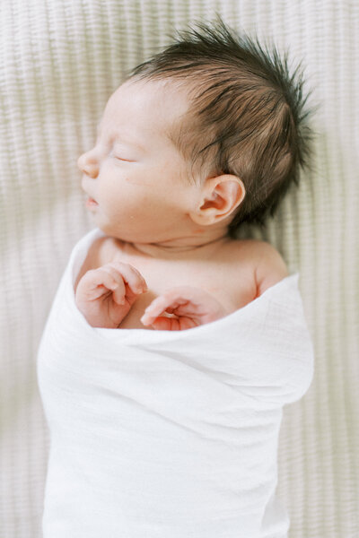 photo of swaddled baby