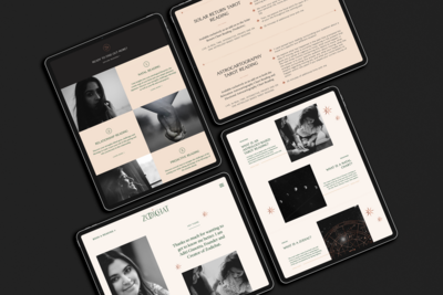 Website mockup 4 ipads