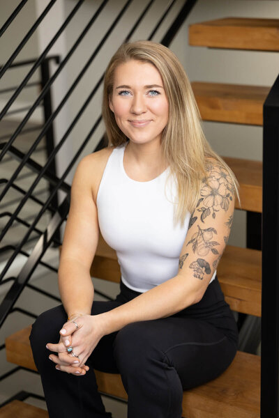 Photo of woman in gym taken during personal brand session in Orem, Utah.