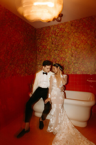 Creative bridal portrait