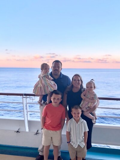 Bre on a cruise with her family