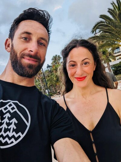 Mariella and her partner on holiday