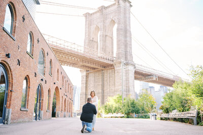 NYC Proposal at Brooklyn Bridge Park.  Taken by NYC Proposal Photographer Corey Lamar Photography