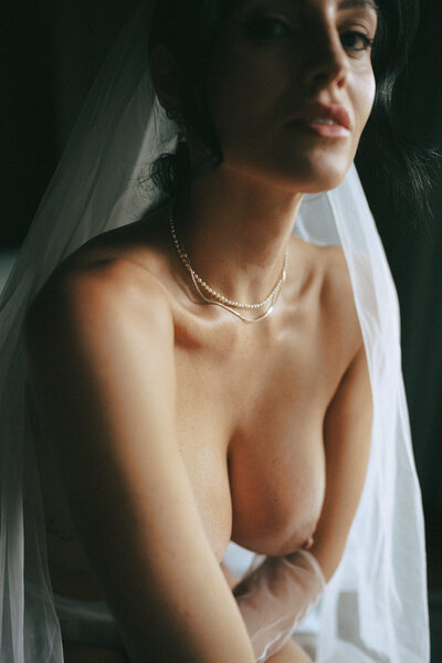 woman showing her neck