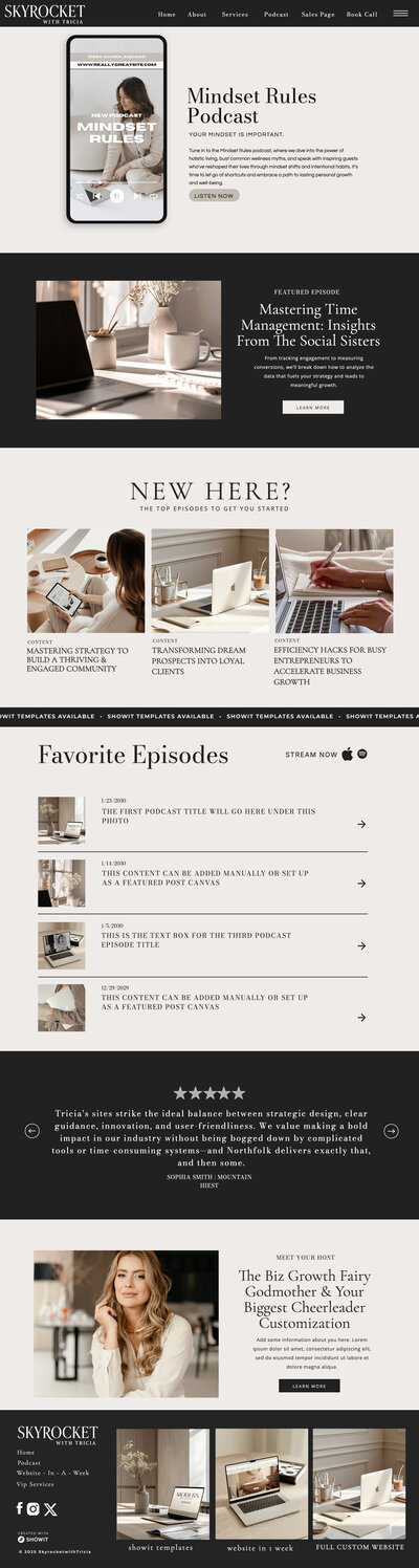 Showit Template for Creative Entrepreneurs and Coaches