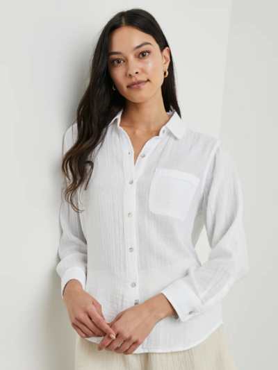 Bernaar LA Lauren Blazer in White Like Veronica Beard Designer for less