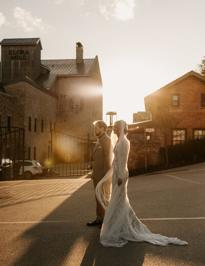 romantic fairytale calgary wedding at elora mill in ontario by wedding photographer danielle boulger photography
