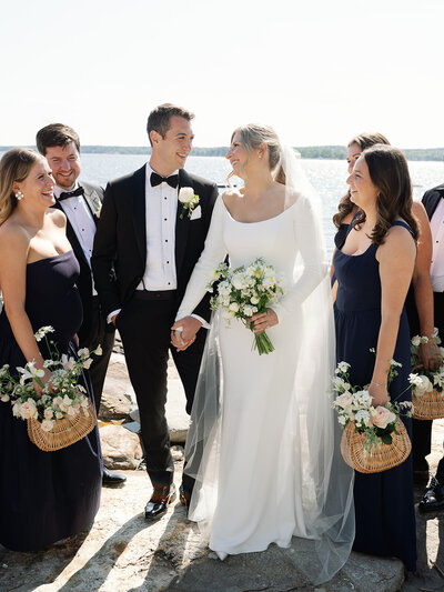 A wedding party portrait at Hermitage Farm in Kentucky