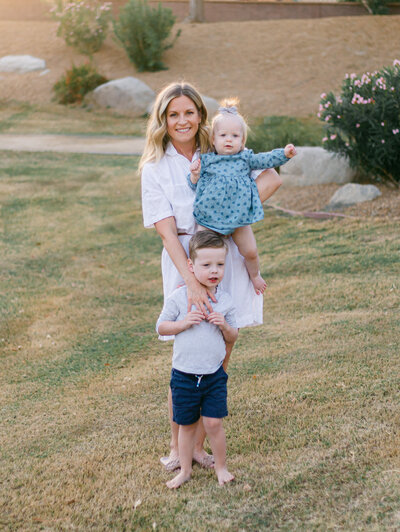 Katie and children