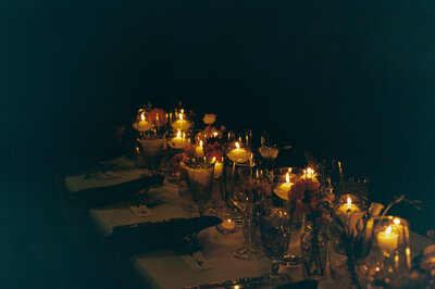 Candlelight Table Reception at Museum Lab Wedding