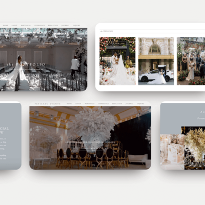Showit web design for wedding planner
