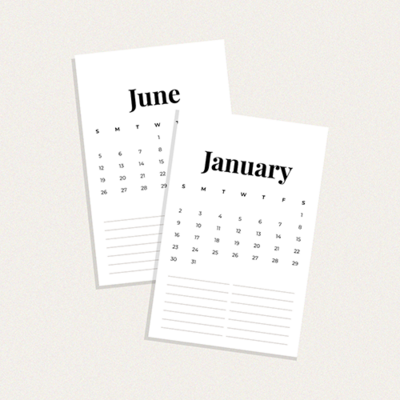 Free 2022 Mini Calendars