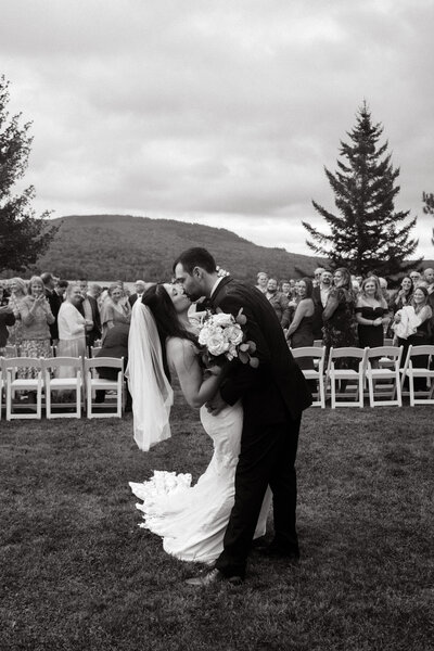 Fine-art luxury wedding portraits of bride and groom in Fryeburg.