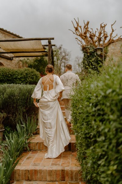 couple walking on path