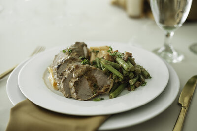 Plated meal made by Mason Dixon catering