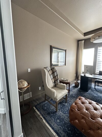 Kaitlyn Schultz selected color swatches for a Northern Colorado home design project.
