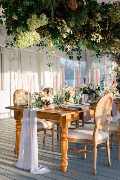 Beautiful tablescape with lush florals.