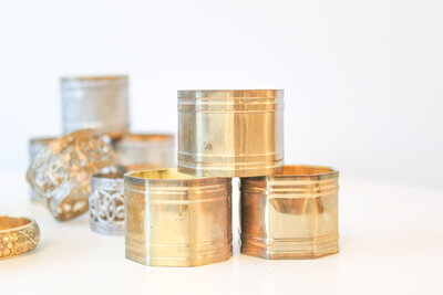 TE Inventory-Assorted Gold Napkin Rings 112