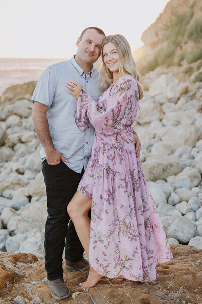 Engagement session for a south coast botanical garden wedding
