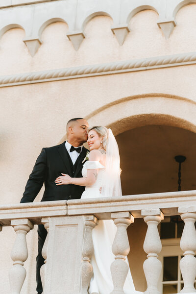 bride and groom at Hotel Parq Central in Albuquerque New Mexico